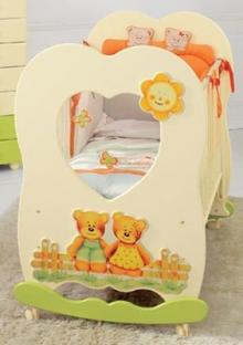 Кроватка Baby Expert Cuore (panna/verde)