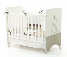 Кроватка Micuna Bebe + Покрывало и бортики + Матрас полиуретановый СН-620