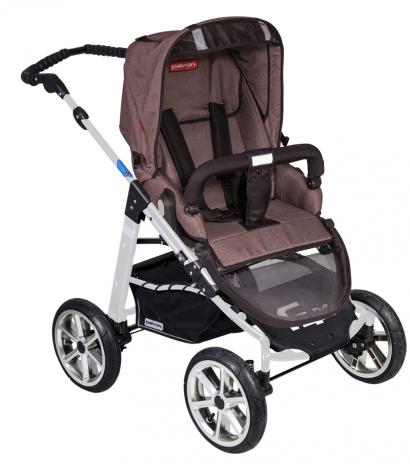 Детская прогулочная  коляска Patron Fenix 4XC-S (серебряная рама) 