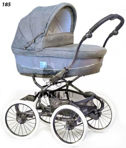 Детская коляска для новорожденных Bebecar Stylo Class Black Chrome