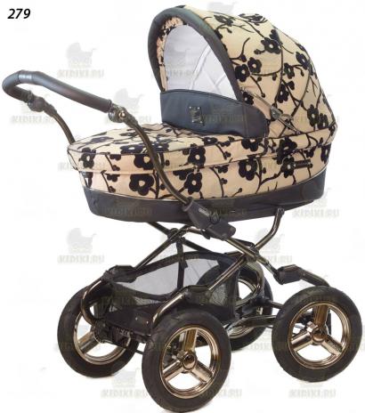 Детская коляска для новорожденных Bebecar Stylo AT Chrome Leather (Кожа)