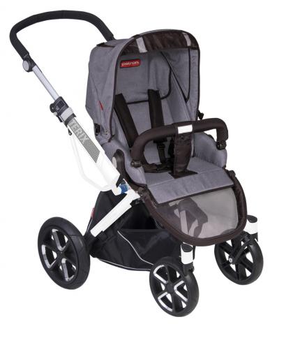 Коляска 3 в 1 Patron Triton 4W (белая рама)