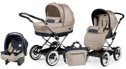 Коляска 3 в 1 Peg Perego Culla Elite Auto Chrome + Seggiolino Giro + Viaggio SL