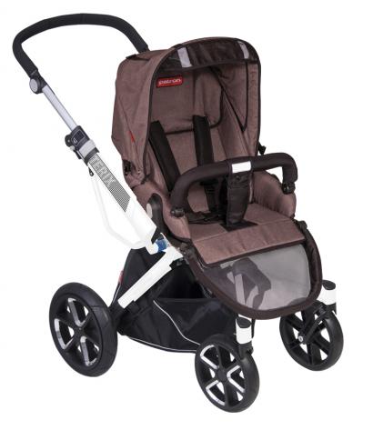 Коляска 2 в 1 Patron Triton 4W (белая рама)