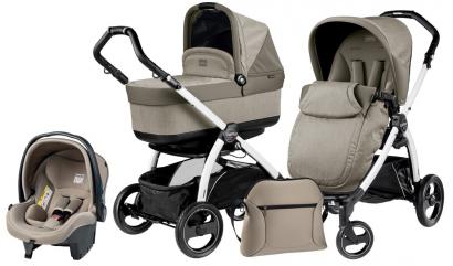 Коляска 3 в 1 Peg Perego Book 51 S Pop Up Modular System (шасси White/Black)