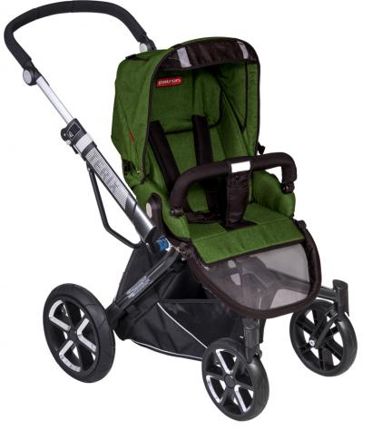 Коляска 2 в 1 Patron Triton 4B (черная рама)
