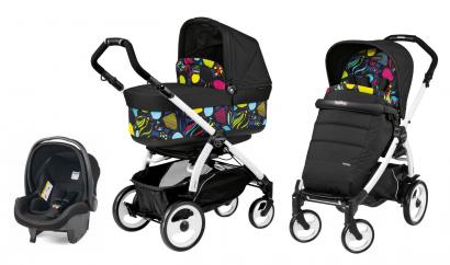 Коляска 3 в 1 Peg Perego Book S Pop Up Modular System (шасси White/Black)