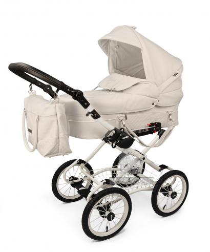 Коляска 2 в 1 Amigos Perfect Classic White Эко Кожа