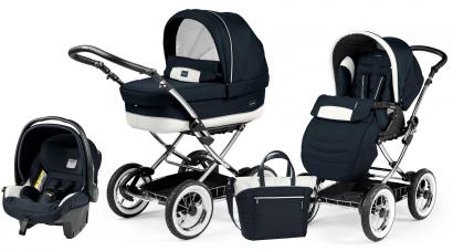 Коляска 3 в 1 Peg Perego Culla Elite Auto Chrome + Seggiolino Giro + Viaggio SL