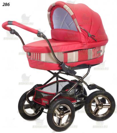 Детская коляска для новорожденных Bebecar Stylo AT Chrome Leather (Кожа)