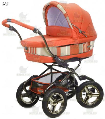 Детская коляска для новорожденных Bebecar Stylo AT Chrome Leather (Кожа)