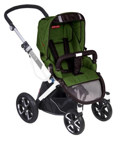 Коляска 3 в 1 Patron Triton 4W (белая рама)