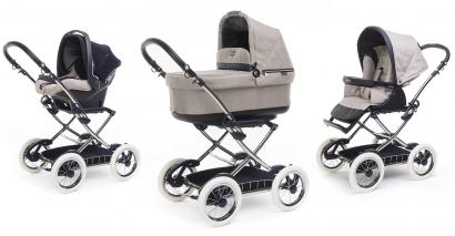Коляска 3 в 1 Peg Perego Navetta Pop Up Chrome + Seggiolino Giro + Viaggio SL